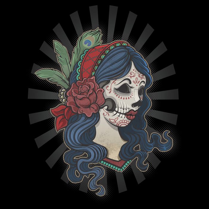Day Of The Dead Girl With Flower Graphic Toddler T-Shirt