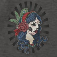 Day Of The Dead Girl With Flower Graphic Vector Backpack