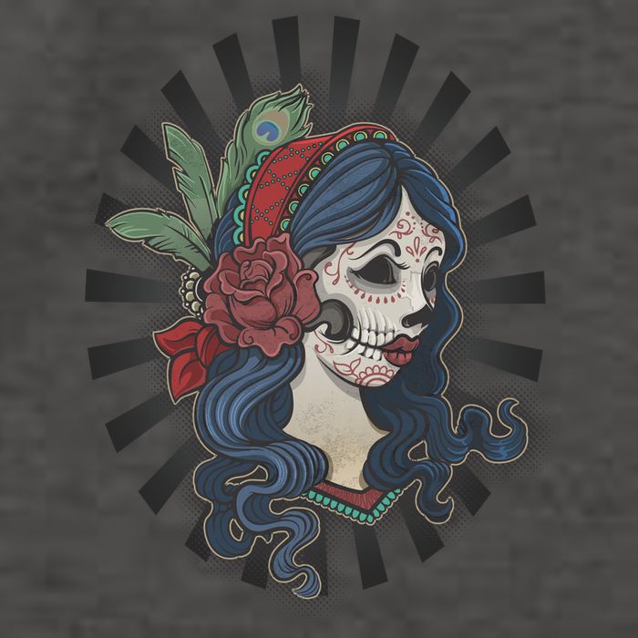 Day Of The Dead Girl With Flower Graphic Vector Backpack