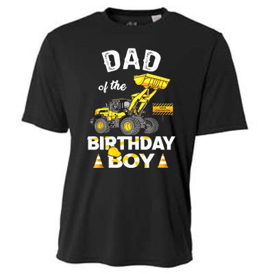 Dad Of The Birthday Boy Construction Family Matching Cooling Performance Crew T-Shirt