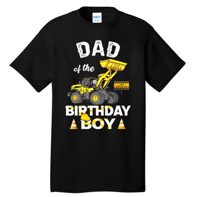 Dad Of The Birthday Boy Construction Family Matching Tall T-Shirt