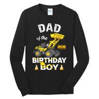 Dad Of The Birthday Boy Construction Family Matching Tall Long Sleeve T-Shirt