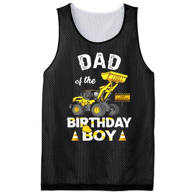 Dad Of The Birthday Boy Construction Family Matching Mesh Reversible Basketball Jersey Tank