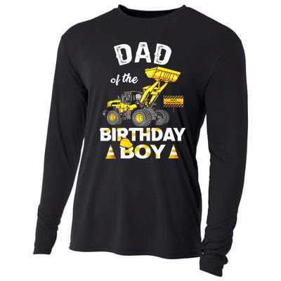 Dad Of The Birthday Boy Construction Family Matching Cooling Performance Long Sleeve Crew