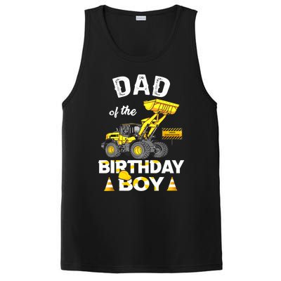 Dad Of The Birthday Boy Construction Family Matching PosiCharge Competitor Tank