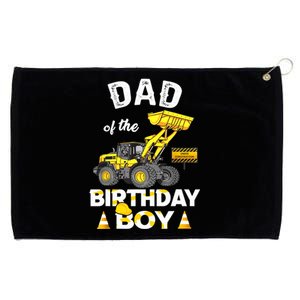 Dad Of The Birthday Boy Construction Family Matching Grommeted Golf Towel