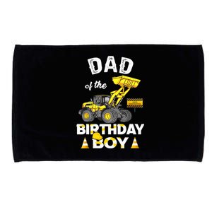 Dad Of The Birthday Boy Construction Family Matching Microfiber Hand Towel