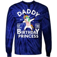 Daddy Of The Birthday Princess Unicorn Girl Tie-Dye Long Sleeve Shirt