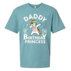 Daddy Of The Birthday Princess Unicorn Girl Sueded Cloud Jersey T-Shirt