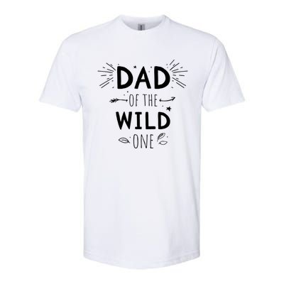 Dad Of The Wild One From Daughter Son Funny Gift Softstyle CVC T-Shirt