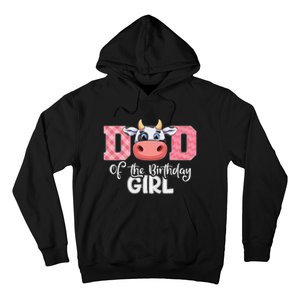 Dad of The Birthday Cow Family Cow Farm Matching Hoodie