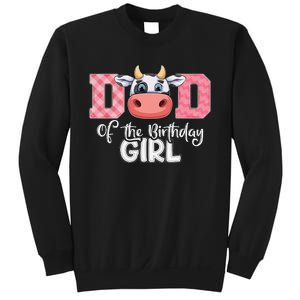 Dad of The Birthday Cow Family Cow Farm Matching Sweatshirt