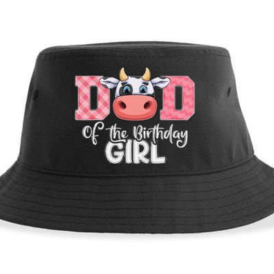 Dad of The Birthday Cow Family Cow Farm Matching Sustainable Bucket Hat