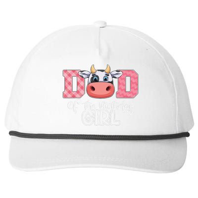 Dad of The Birthday Cow Family Cow Farm Matching Snapback Five-Panel Rope Hat