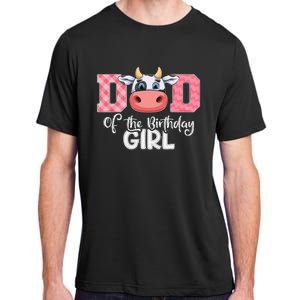 Dad of The Birthday Cow Family Cow Farm Matching Adult ChromaSoft Performance T-Shirt