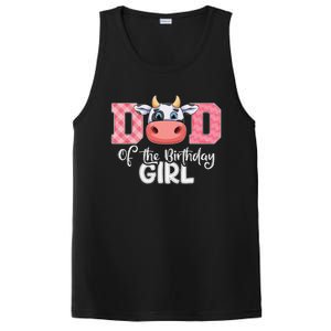 Dad of The Birthday Cow Family Cow Farm Matching PosiCharge Competitor Tank