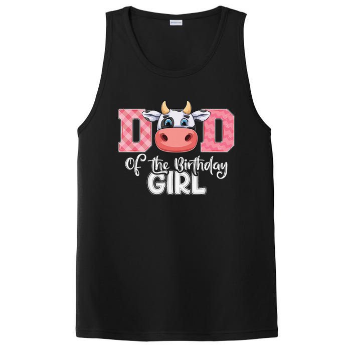 Dad of The Birthday Cow Family Cow Farm Matching PosiCharge Competitor Tank