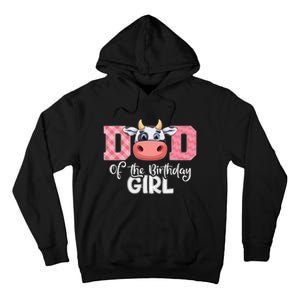 Dad of The Birthday Cow Family Cow Farm Matching Tall Hoodie