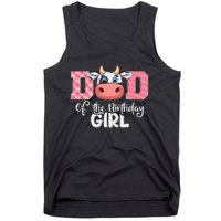 Dad of The Birthday Cow Family Cow Farm Matching Tank Top