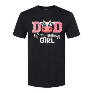 Dad of The Birthday Cow Family Cow Farm Matching Softstyle CVC T-Shirt