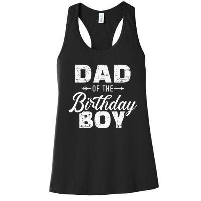 Dad Of The Birthday Matching Family Party Women's Racerback Tank