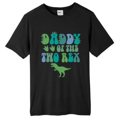 Daddy Of The Two Rex Birthday Boy Trex Dinosaur Dad Papa Tall Fusion ChromaSoft Performance T-Shirt