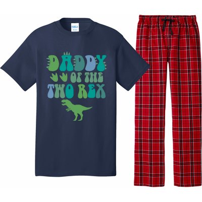 Daddy Of The Two Rex Birthday Boy Trex Dinosaur Dad Papa Pajama Set