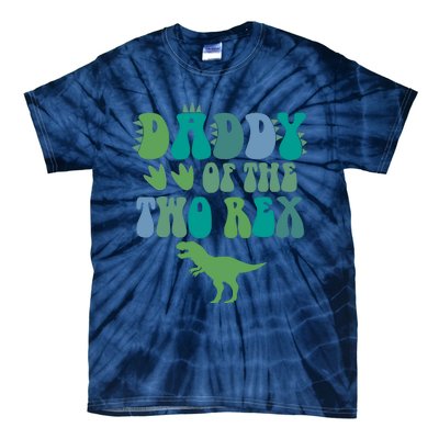 Daddy Of The Two Rex Birthday Boy Trex Dinosaur Dad Papa Tie-Dye T-Shirt