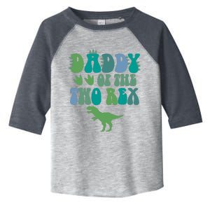 Daddy Of The Two Rex Birthday Boy Trex Dinosaur Dad Papa Toddler Fine Jersey T-Shirt