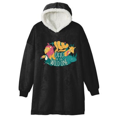 Dad Of The Wild One Birthday Hooded Wearable Blanket