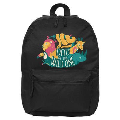 Dad Of The Wild One Birthday 16 in Basic Backpack