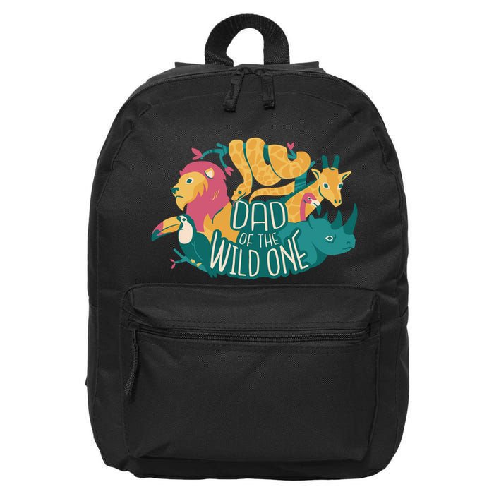 Dad Of The Wild One Birthday 16 in Basic Backpack