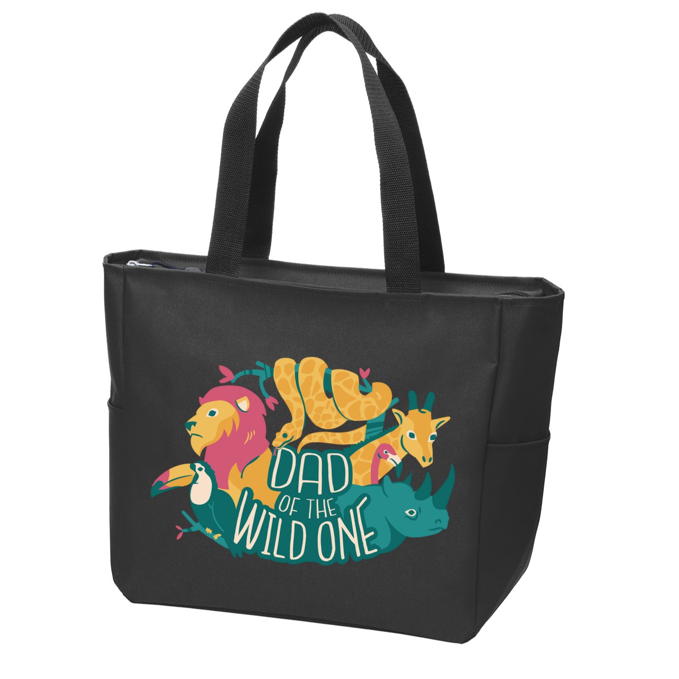 Dad Of The Wild One Birthday Zip Tote Bag