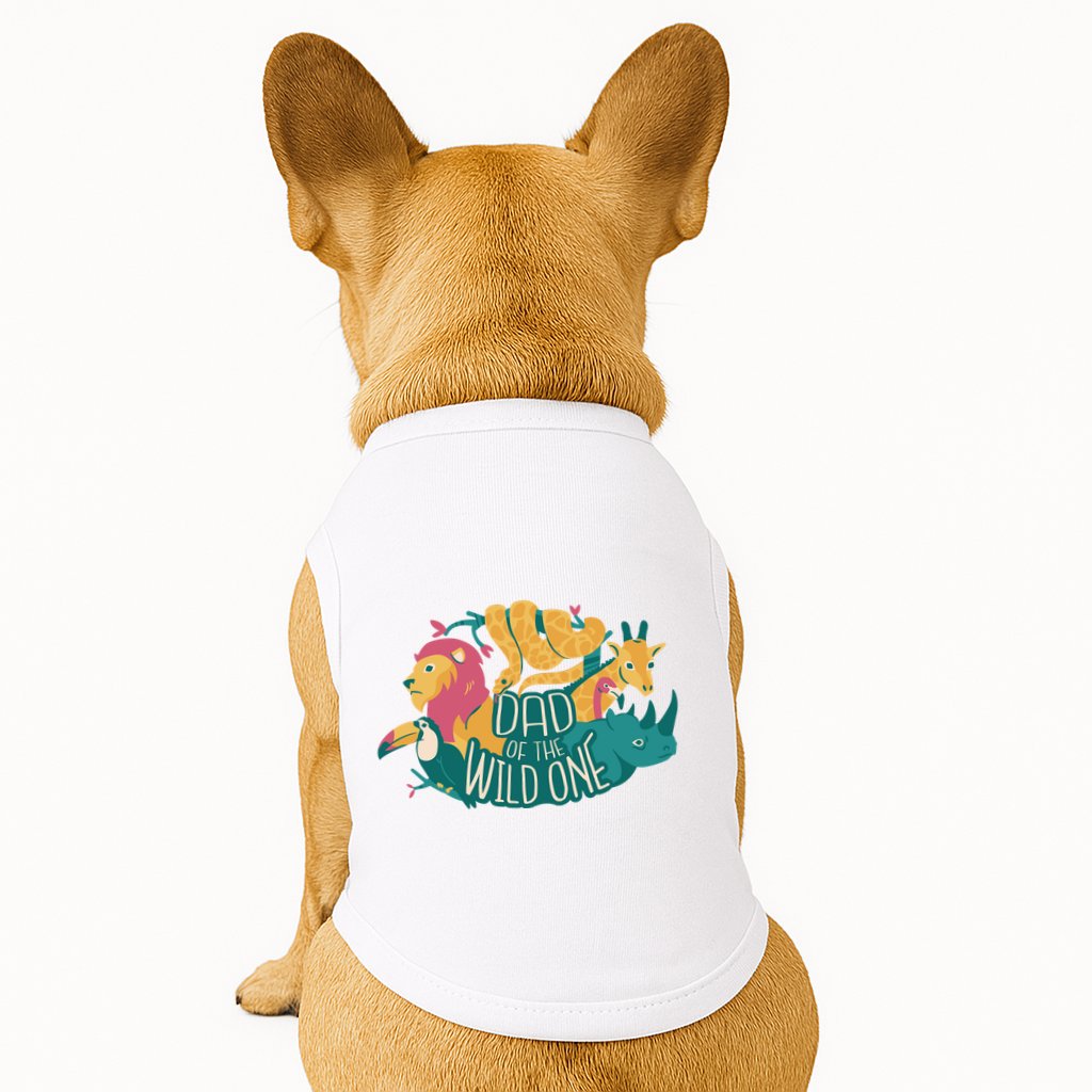 Dad Of The Wild One Birthday Doggie Tank