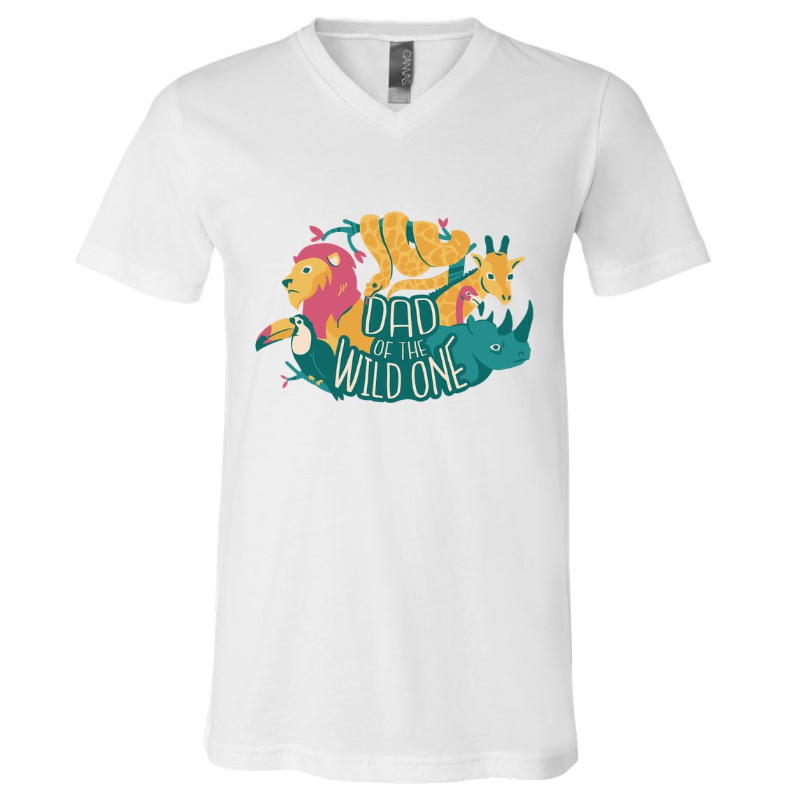 Dad Of The Wild One Birthday V-Neck T-Shirt