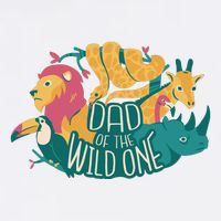 Dad Of The Wild One Birthday Flat Bill Trucker Hat