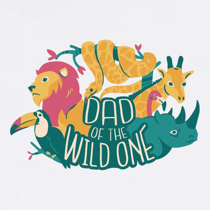 Dad Of The Wild One Birthday Flat Bill Trucker Hat