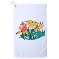 Dad Of The Wild One Birthday Platinum Collection Golf Towel