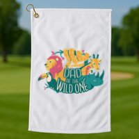 Dad Of The Wild One Birthday Golf Towel
