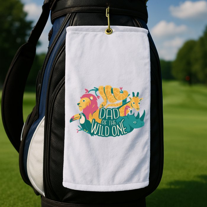 Dad Of The Wild One Birthday Golf Towel