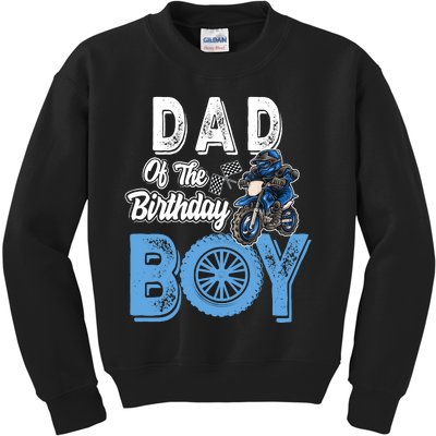 Dad Of The Birthday Boy Dirt Bike Bday Motocross Party Kids Sweatshirt