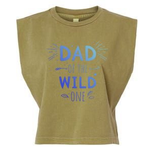 Dad Of The Wild One From Daughter Son Gift Garment-Dyed Women's Muscle Tee