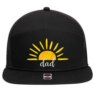 Dad Of The Birthday First Trip Around The Sun 7 Panel Mesh Trucker Snapback Hat