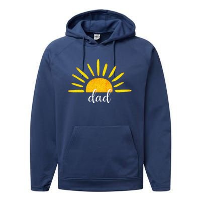 Dad Of The Birthday First Trip Around The Sun Performance Fleece Hoodie