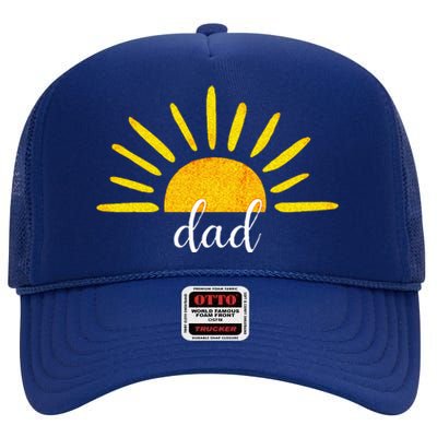 Dad Of The Birthday First Trip Around The Sun High Crown Mesh Back Trucker Hat