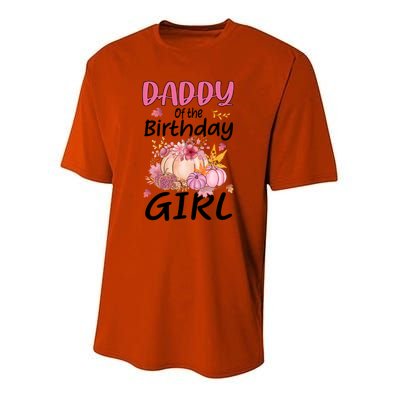 Daddy Of The Birthday Pumpkin Halloween Dad Papa Funny Gift Youth Performance Sprint T-Shirt