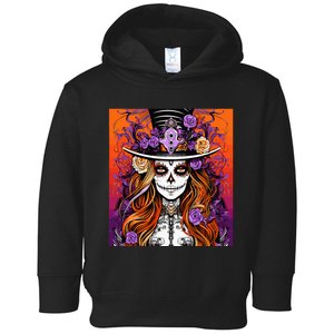 Day of the Dead Sugar Skull Beautiful lady Halloween Toddler Hoodie