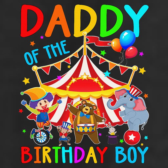 Daddy Of The Birthday Carnival Circus Themed Family Bday 7 Panel Mesh Trucker Snapback Hat
