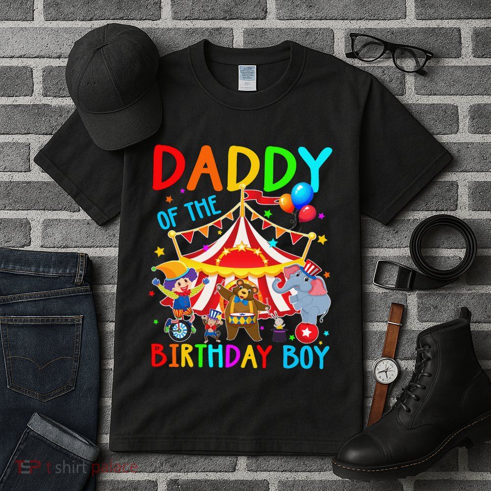Daddy Of The Birthday Carnival Circus Themed Family Bday Tall T-Shirt