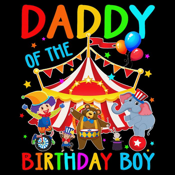 Daddy Of The Birthday Carnival Circus Themed Family Bday Flat Bill Trucker Hat